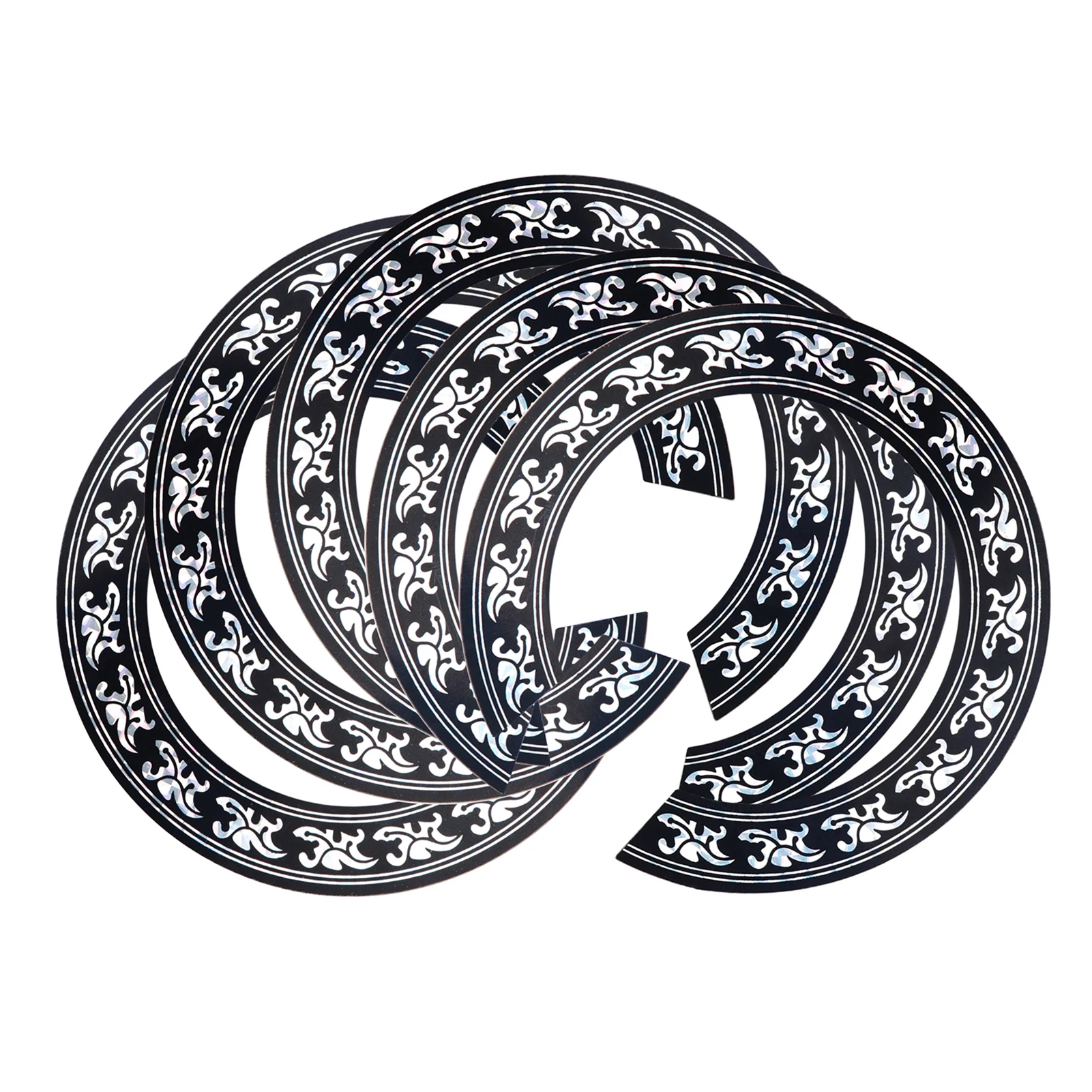 5Pcs Round Sound Hole Stickers PVC Sound Hole Guard Self-Adhesive Sound Hole Ring for 39-Inch Classical Guitars
5Pcs Round Sound Hole Stickers PVC Sound Hole Guard Self-Adhesive Sound Hole Ring for 39-Inch Classical Guitars
