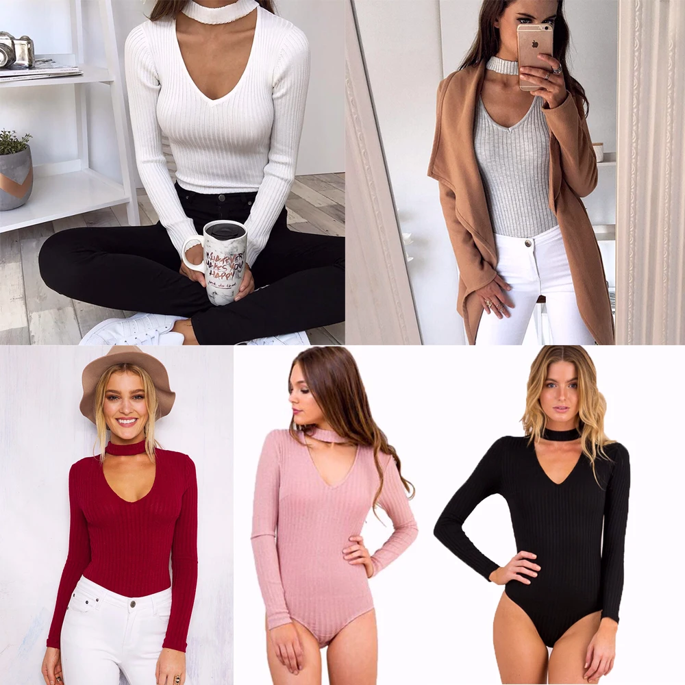Spring Sexy Bodysuits Women 2018 Halter Knitted Autumn Winter Black Slim Bodycon Jumpsuit Romper Fashion Jumpsuit Tops
Spring Sexy Bodysuits Women 2018 Halter Knitted Autumn Winter Black Slim Bodycon Jumpsuit Romper Fashion Jumpsuit Tops