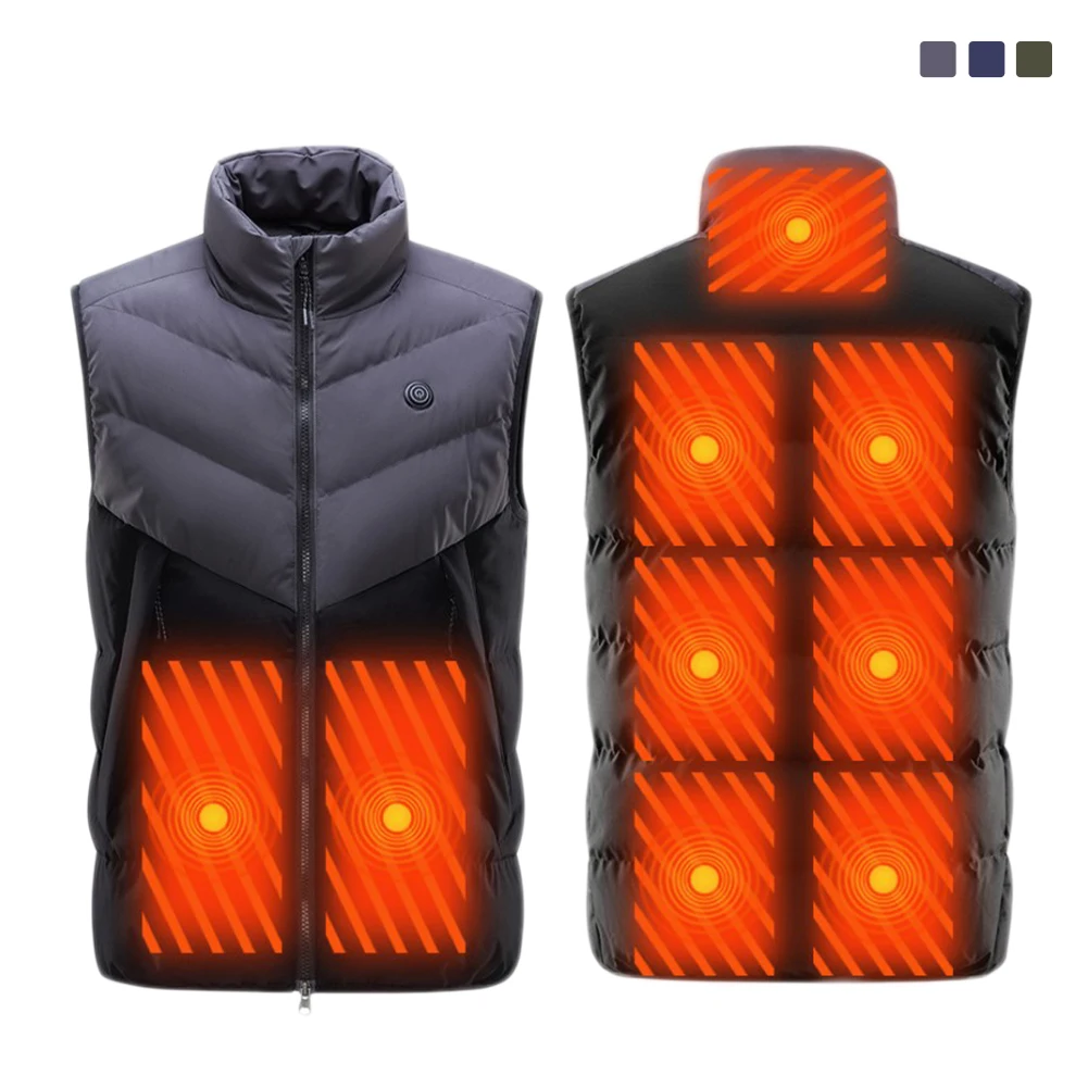 New 9 Areas Heated Vest Jacket USB Men Winter Electrical Heated Sleevless Jacket For Sports Outdoor Hiking Vest Men Women M-7XL
New 9 Areas Heated Vest Jacket USB Men Winter Electrical Heated Sleevless Jacket For Sports Outdoor Hiking Vest Men Women M-7XL