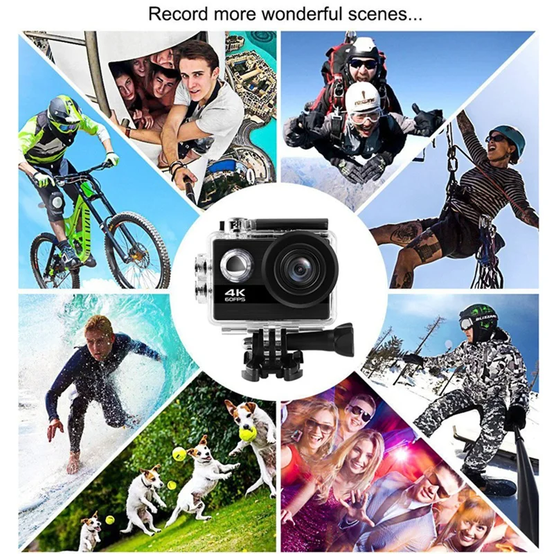 4K Action Camera Ultra HD 60Fps 24MP Wifi Sport Camera 2.0Inch IPS Screen 170D Wide Angel Waterproof Sports Video Camera
4K Action Camera Ultra HD 60Fps 24MP Wifi Sport Camera 2.0Inch IPS Screen 170D Wide Angel Waterproof Sports Video Camera