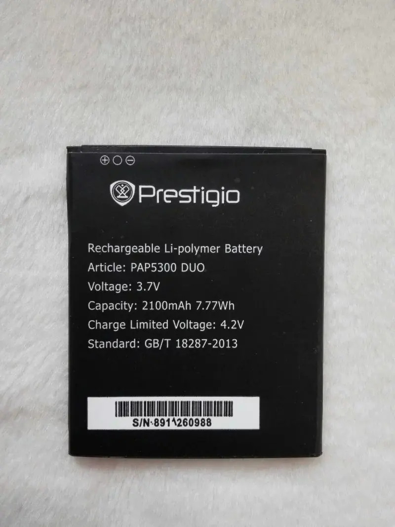 New Original Battery For Prestigio PAP5300 DUO Mobile Phone With Tracking Number
New Original Battery For Prestigio PAP5300 DUO Mobile Phone With Tracking Number