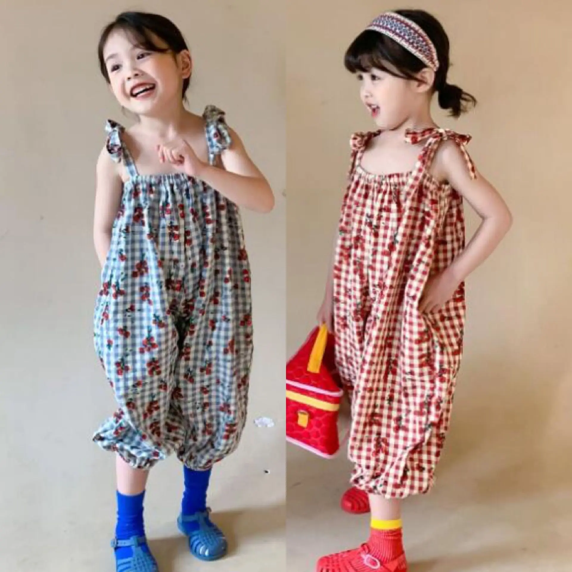 Children's Clothing 2022 Summer New Sweet Polyester Little Girls Jumpsuits Pants For Kids Floral Plaid Lace-up Romper 3-6 Years
Children's Clothing 2022 Summer New Sweet Polyester Little Girls Jumpsuits Pants For Kids Floral Plaid Lace-up Romper 3-6 Years