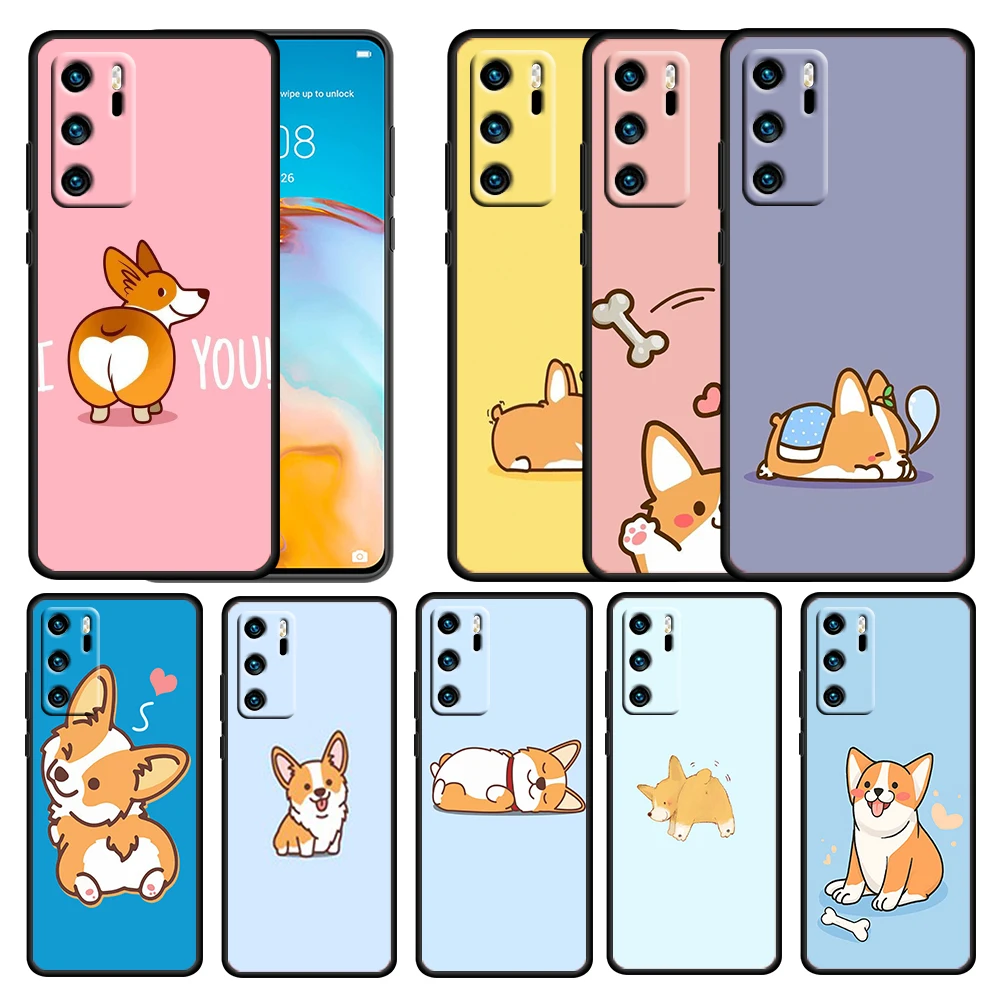 Cute Cartoon Corgi Dog for Huawei P50 P40 E P30 P20 P10 P9 P8 Pro Lite mini 5G Soft TPU Silicone Black Phone Case Cover
Cute Cartoon Corgi Dog for Huawei P50 P40 E P30 P20 P10 P9 P8 Pro Lite mini 5G Soft TPU Silicone Black Phone Case Cover