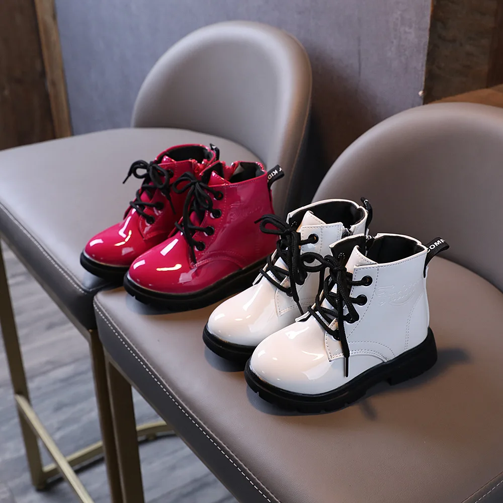 Autumn Children Patent Leather Casual Shoes Toddler Girls Rose Pink Waterproof Martin Shoes 3 4 5 6 Y Brand Girls Rubber Boots
Autumn Children Patent Leather Casual Shoes Toddler Girls Rose Pink Waterproof Martin Shoes 3 4 5 6 Y Brand Girls Rubber Boots