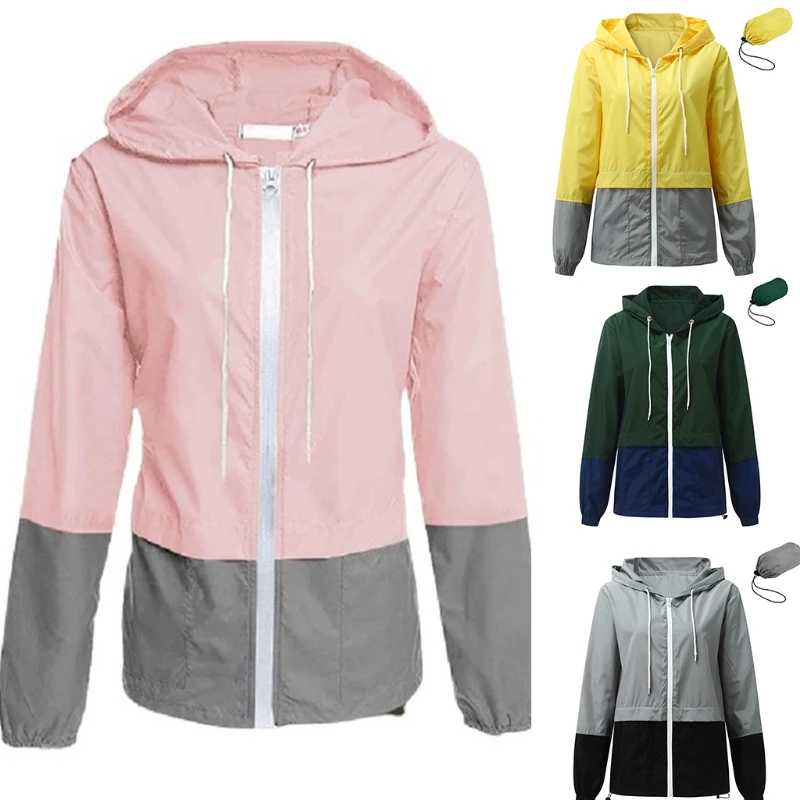 Женская водоотталкивающая Толстовка с длинным рукавом, на молнии 
Женская водоотталкивающая Толстовка с длинным рукавом, на молнии