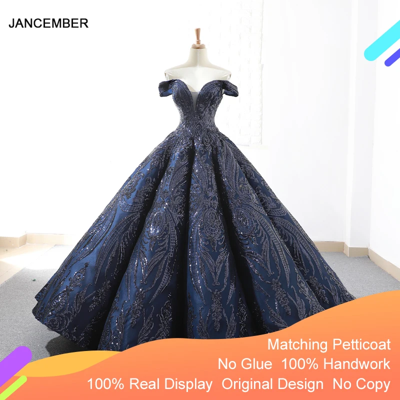 

J66661 Jancember Royal Blue Quinceanera Dress 2020 Off The Shoulder Sweetheart Special Occasion Dress vestidos de la celebridad