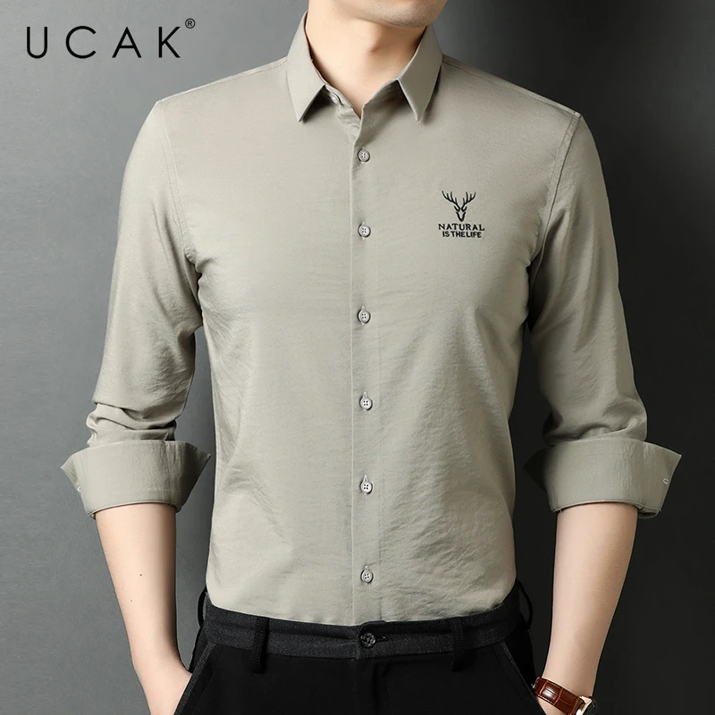 UCAK Brand Classic Solid Color Shirts Men Clothing Turn-down Collar Streetwear Shirt Pull Homme Spring Autumn Clothes U6538
UCAK Brand Classic Solid Color Shirts Men Clothing Turn-down Collar Streetwear Shirt Pull Homme Spring Autumn Clothes U6538