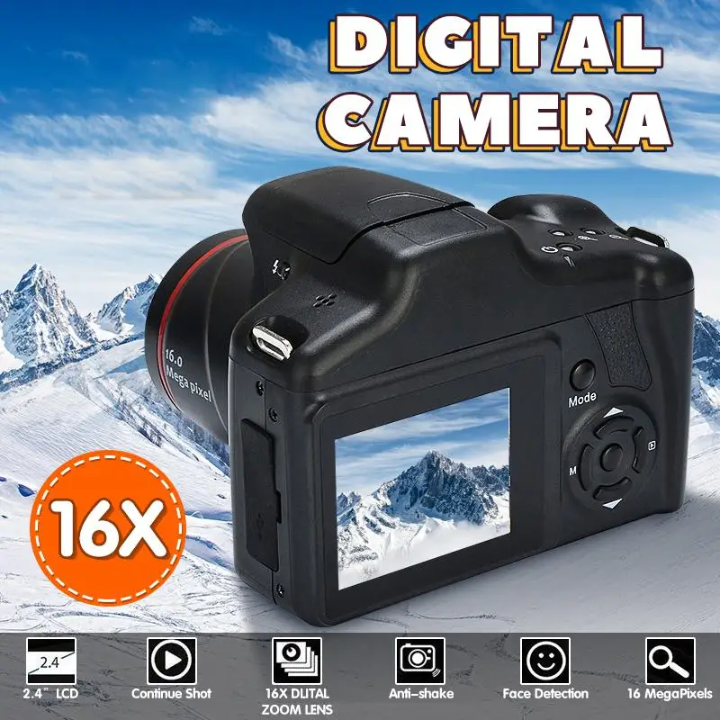 

Portable Digital Camera Camcorder 720P 16X ZOOM DV Flash Lamp Recorder Wedding Record Digital Camera To Record Videos