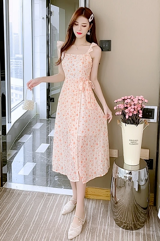 COIGARSAM Floral Print Women dress New Summer Embroidery Spaghetti Strap High Waist Long Dresses 668
COIGARSAM Floral Print Women dress New Summer Embroidery Spaghetti Strap High Waist Long Dresses 668