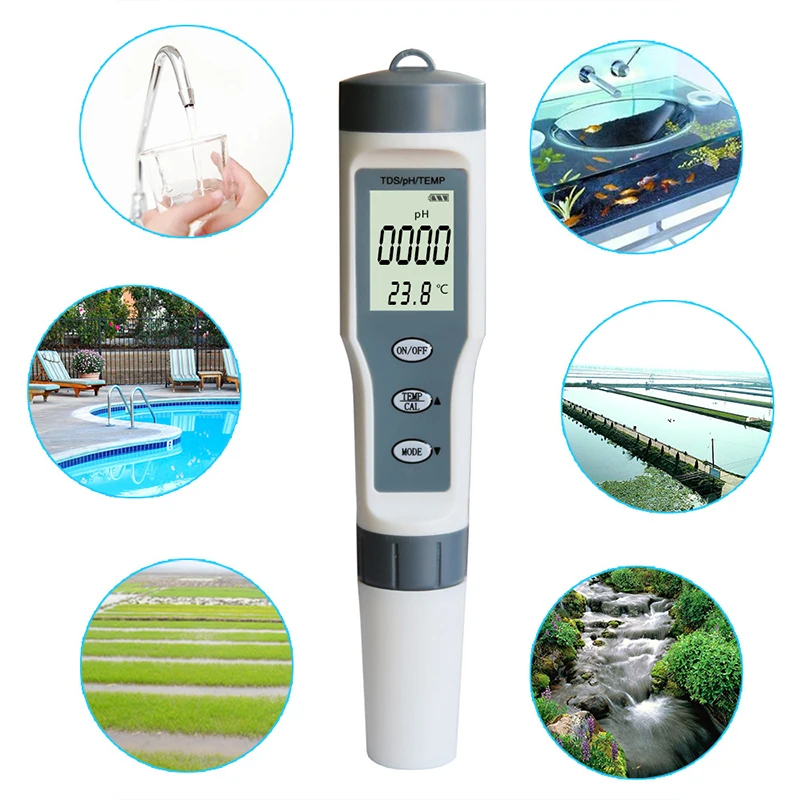 Pen Tester Urine Calibration Three In One PH Water Quality Tester Pen Aquarium Pool Water Wine Digital Meter Probe Calibration
Pen Tester Urine Calibration Three In One PH Water Quality Tester Pen Aquarium Pool Water Wine Digital Meter Probe Calibration