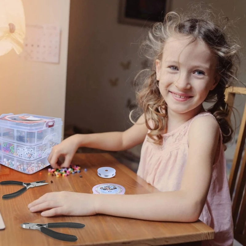 Jewelry Making Supplies Kit with Assorted Beads Charms Findings Wire Cord Pliers for Necklace Bracelet Earrings DIY Accessories
Jewelry Making Supplies Kit with Assorted Beads Charms Findings Wire Cord Pliers for Necklace Bracelet Earrings DIY Accessories