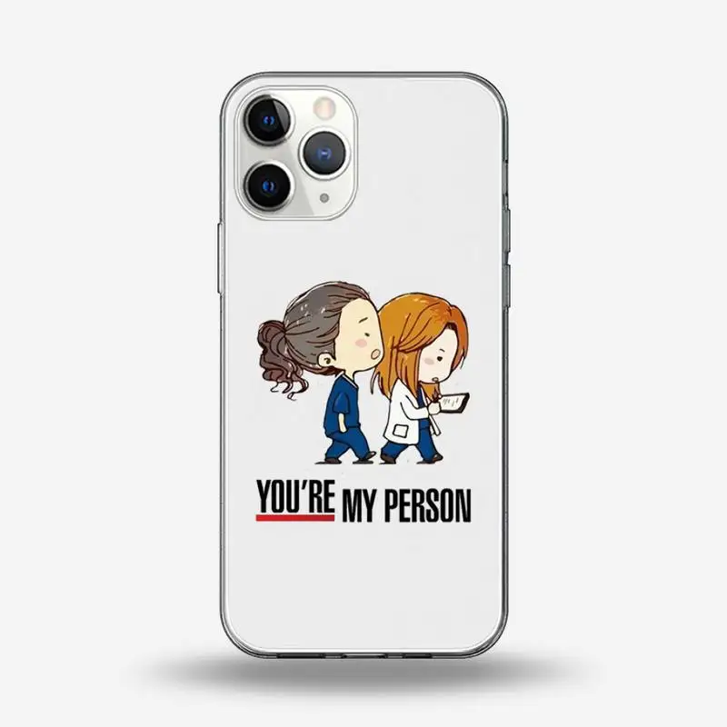 Greys Anatomy You are my person Phone Case Transparent for iPhone Samsung S 11 12 6 7 8 9 10 20 Pro X XS Max XR Plus lite
Greys Anatomy You are my person Phone Case Transparent for iPhone Samsung S 11 12 6 7 8 9 10 20 Pro X XS Max XR Plus lite