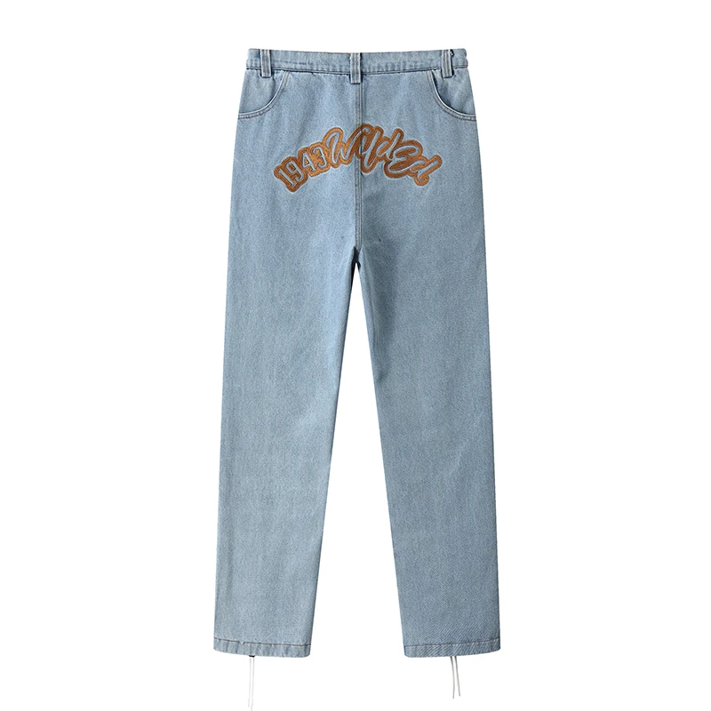 Harajuku Ankle Lace Up Letter Embroidery Jeans Men's Washed Retro Straight Baggy Oversize Denim Trousers Hip Hop Casual Pants
Harajuku Ankle Lace Up Letter Embroidery Jeans Men's Washed Retro Straight Baggy Oversize Denim Trousers Hip Hop Casual Pants