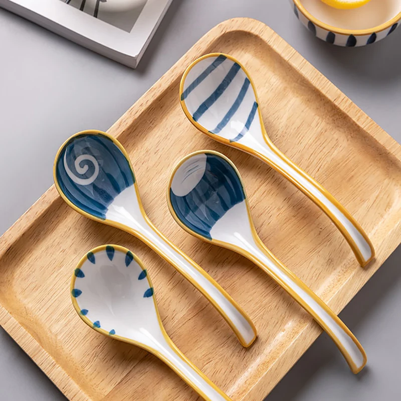 4PCS Japanese Cute Spoon Household Drinking Spoon Ceramic Spoon Small Rice Spoon Creative Tableware Kitchen Accessories LD655
4PCS Japanese Cute Spoon Household Drinking Spoon Ceramic Spoon Small Rice Spoon Creative Tableware Kitchen Accessories LD655