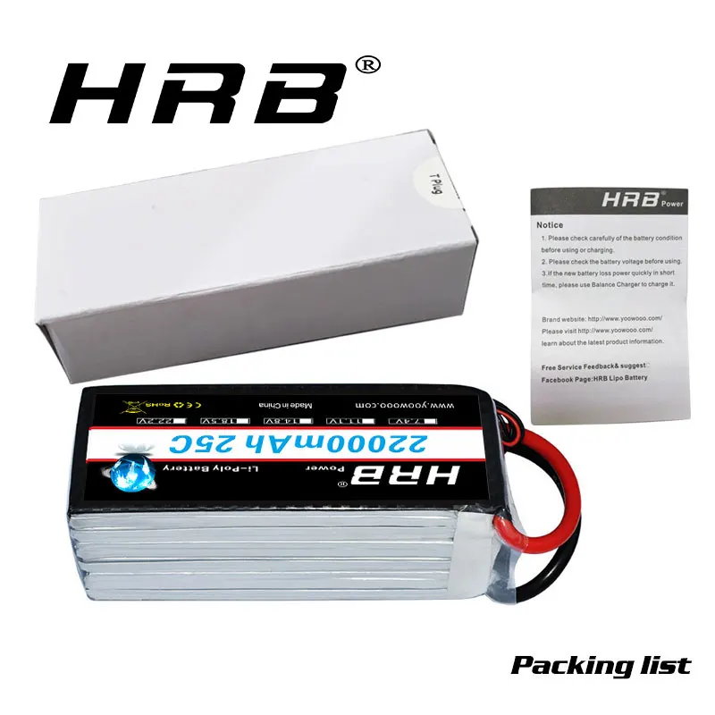 HRB Lipo Battery DJI Mini Drone 6s 22.2V 22000mAh 25C For DJI Spreading Wings S800 S900 S1000 Evo Multicopter
HRB Lipo Battery DJI Mini Drone 6s 22.2V 22000mAh 25C For DJI Spreading Wings S800 S900 S1000 Evo Multicopter