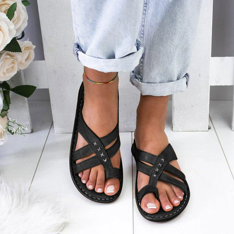 

Plus Size Euramerican Style Sandals Women Flat Clip Toe Sandals Slippers for Summer Beach Party NYZ Shop