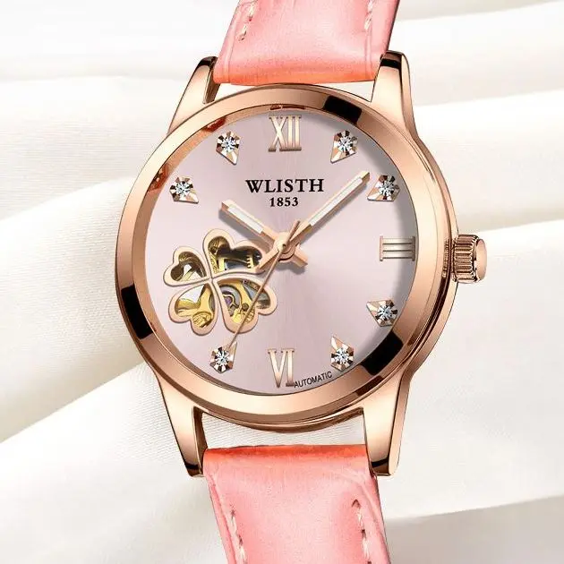 Luxury WLISTH Skeleton Automatic Winding Ladies Watch Waterproof Luminous Clock Mechanical Women's Business Watches Reloj Mujer
Luxury WLISTH Skeleton Automatic Winding Ladies Watch Waterproof Luminous Clock Mechanical Women's Business Watches Reloj Mujer