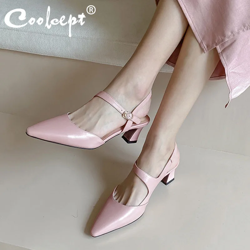 Coolcept Women Sandals Shoes Fashion Slingbacks Buckle Small Square Toe Shoes Women Stylish Genuine Leather Footwear Size 33-40
Coolcept Women Sandals Shoes Fashion Slingbacks Buckle Small Square Toe Shoes Women Stylish Genuine Leather Footwear Size 33-40