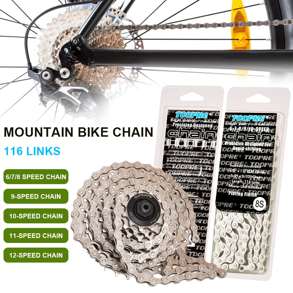 8 9 10 11 12 Speed Bicycle Chain Carbon Steel Bike Chain Silver MTB Road Hollow Durable Chains Bike Accessories Ultralight 116L
8 9 10 11 12 Speed Bicycle Chain Carbon Steel Bike Chain Silver MTB Road Hollow Durable Chains Bike Accessories Ultralight 116L