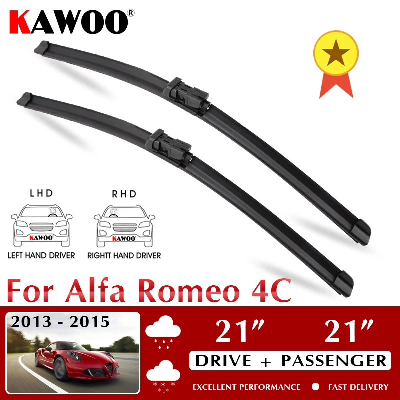 KAWOO Wiper Front Car Wiper Blades For Alfa Romeo 4C October 2013 - Nov. 2015 Windshield Windscreen Window 21"+21" LHD RHD
KAWOO Wiper Front Car Wiper Blades For Alfa Romeo 4C October 2013 - Nov. 2015 Windshield Windscreen Window 21"+21" LHD RHD