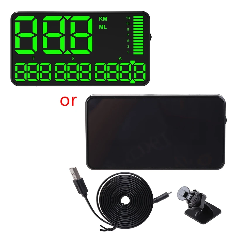 C90 Car HUD Head Up Display GPS Speedometer Speed Display KM/H MPH For Car Bike Motorcycle GPS Overspeed Alarm T3EF
C90 Car HUD Head Up Display GPS Speedometer Speed Display KM/H MPH For Car Bike Motorcycle GPS Overspeed Alarm T3EF