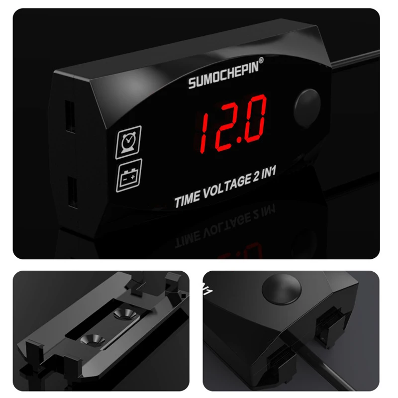 Motorcycle Waterproof Display Digital LED High Accuracy Electronic Clock Voltmeter Gauge Time Voltage Motorcycle Panel Meter
Motorcycle Waterproof Display Digital LED High Accuracy Electronic Clock Voltmeter Gauge Time Voltage Motorcycle Panel Meter