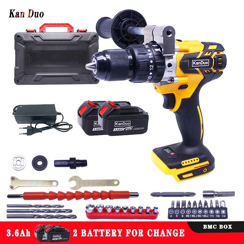 KANDUO 21v13mm cordless electric drill brushless motor high torque brushless cordless ice drill 3 in 1 impact drill bolt driver
KANDUO 21v13mm cordless electric drill brushless motor high torque brushless cordless ice drill 3 in 1 impact drill bolt driver