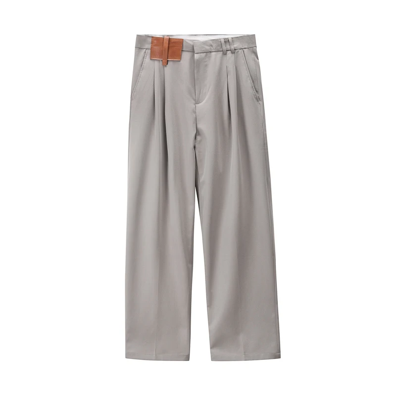 Men's Loose Color Block High Waist Slim Casual Suit Pants Black Gray Wide Leg Front Folded Trouser Male
Men's Loose Color Block High Waist Slim Casual Suit Pants Black Gray Wide Leg Front Folded Trouser Male