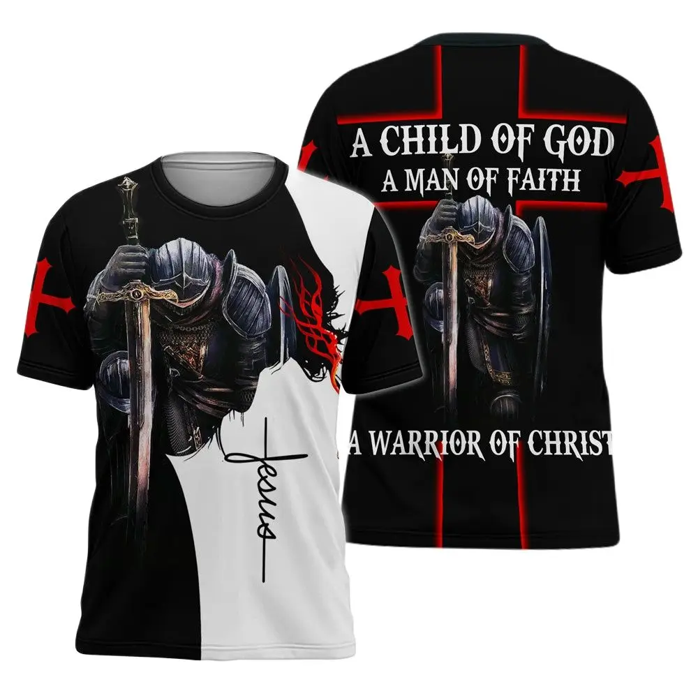 Men's 3D Printing Knight T-shirt O-neck Shirt Breathable Polyester Fiber Summer 2021 New Trendy Fashion Casual Short Sleeve
Men's 3D Printing Knight T-shirt O-neck Shirt Breathable Polyester Fiber Summer 2021 New Trendy Fashion Casual Short Sleeve