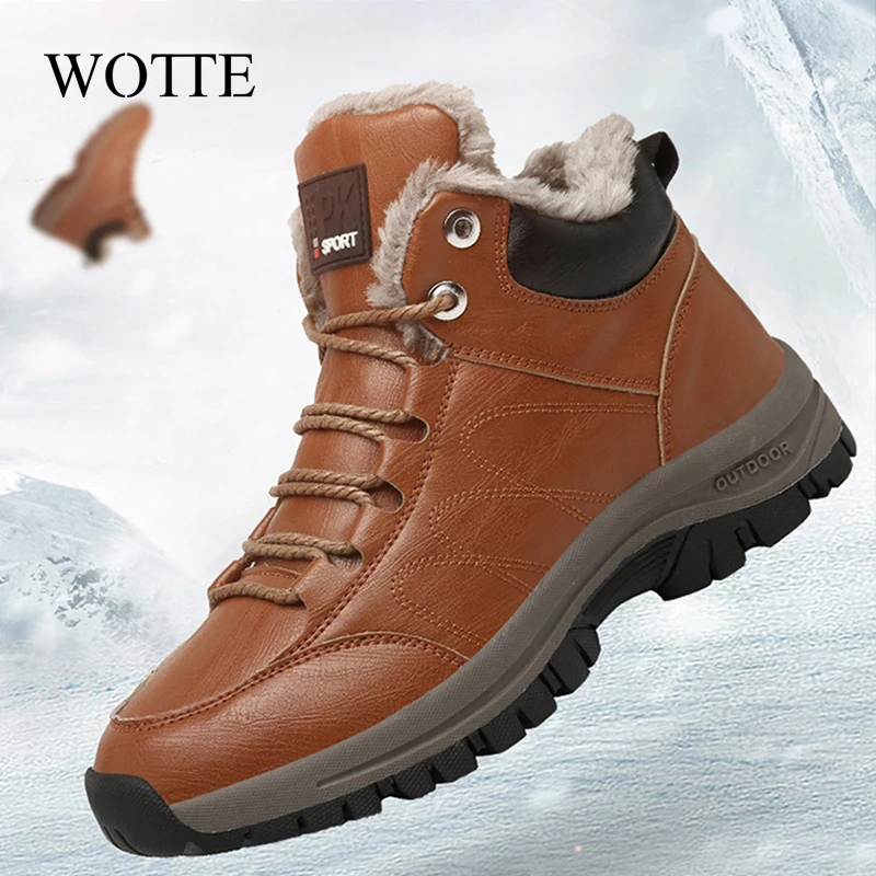 Winter Snow Boots For Men Water Leather With Fur Warm Non-slip Outdoor Walking Casual Men shoes Footwear mocassin homme
Winter Snow Boots For Men Water Leather With Fur Warm Non-slip Outdoor Walking Casual Men shoes Footwear mocassin homme