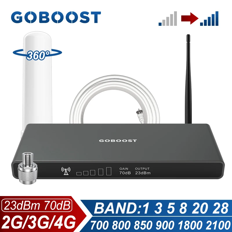 Усилитель сигнала GOBOOST 70 дБ 2G/4G LTE 700/800/850/900/1800 МГц | Мобильные телефоны и аксессуары