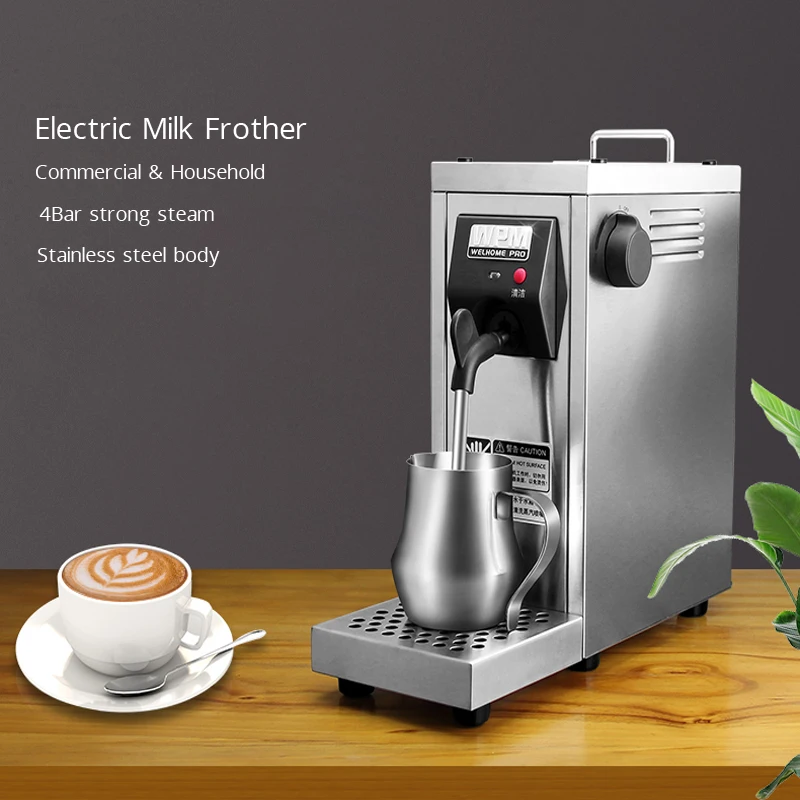 Commercial Electric Milk Frother 4Bar Pump Pressure Steam Foam Maker Cappuccino Fancy Espresso Coffee Milk Foamer WPM MS-130D
Commercial Electric Milk Frother 4Bar Pump Pressure Steam Foam Maker Cappuccino Fancy Espresso Coffee Milk Foamer WPM MS-130D