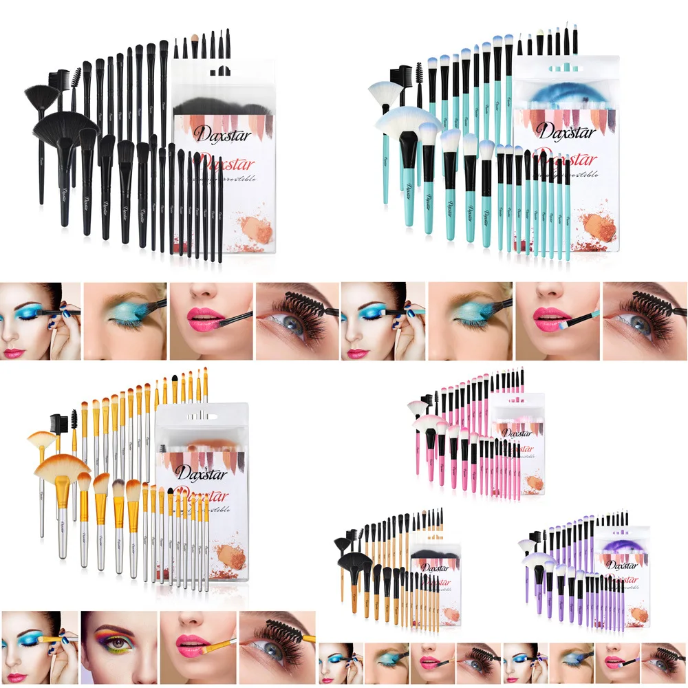 

Professional 32Pcs/Set Makeup Brush Foundation Eye Shadows Lipsticks Powder Make Up Brushes Tool Bag Pincel Maquiagem Kit