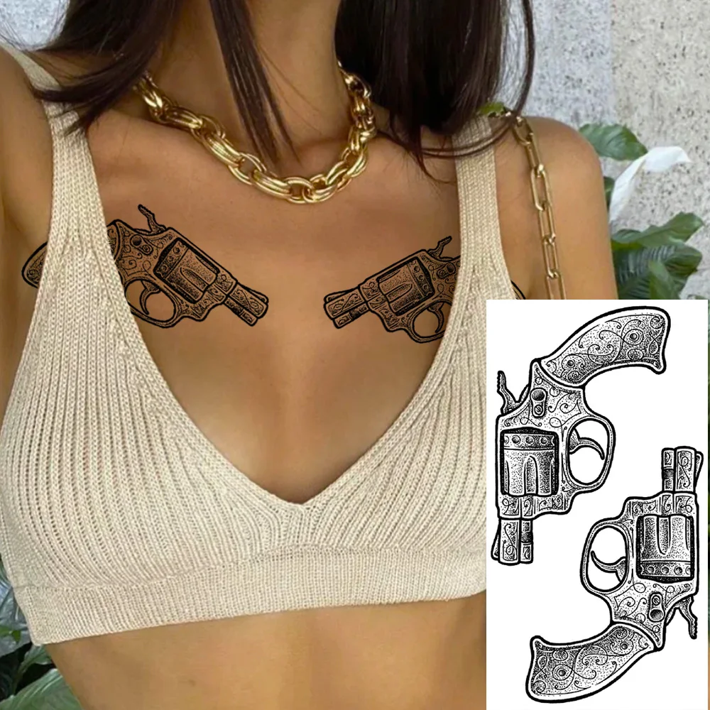 Waterproof Temporary Tattoo Sticker Black Machine Gun Tattoo Flash Tattoo Fake Tattoos For Men Women Lion Tiger King Cool Tattoo
Waterproof Temporary Tattoo Sticker Black Machine Gun Tattoo Flash Tattoo Fake Tattoos For Men Women Lion Tiger King Cool Tattoo