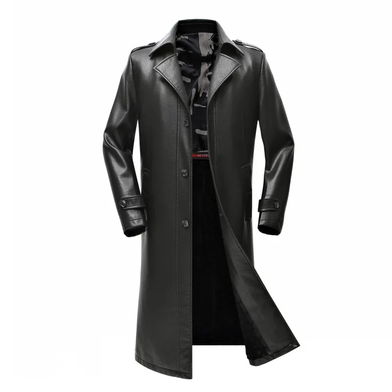 High Quality PU Leather Mens Fake Fur Liner Trench Coats Winter New Fashion Medium Length Thick Warm Coats Plus Size Streetwear
High Quality PU Leather Mens Fake Fur Liner Trench Coats Winter New Fashion Medium Length Thick Warm Coats Plus Size Streetwear