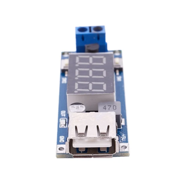 DC-DC 4.5-40V to 5V 2A Step-down LED Voltmeter USB Buck Voltage Converter Module
DC-DC 4.5-40V to 5V 2A Step-down LED Voltmeter USB Buck Voltage Converter Module