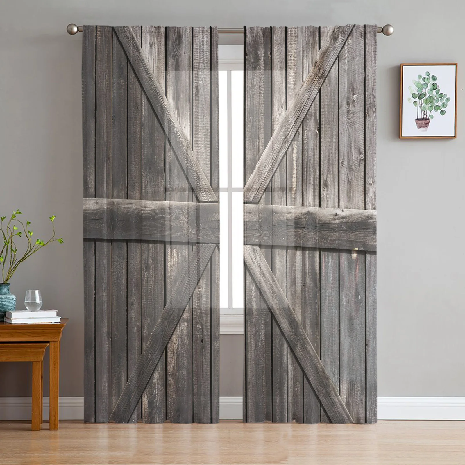Farm Plank Warehouse Window Treatment Tulle Modern Sheer Curtains for Kitchen Living Room the Bedroom Curtains Decoration
Farm Plank Warehouse Window Treatment Tulle Modern Sheer Curtains for Kitchen Living Room the Bedroom Curtains Decoration