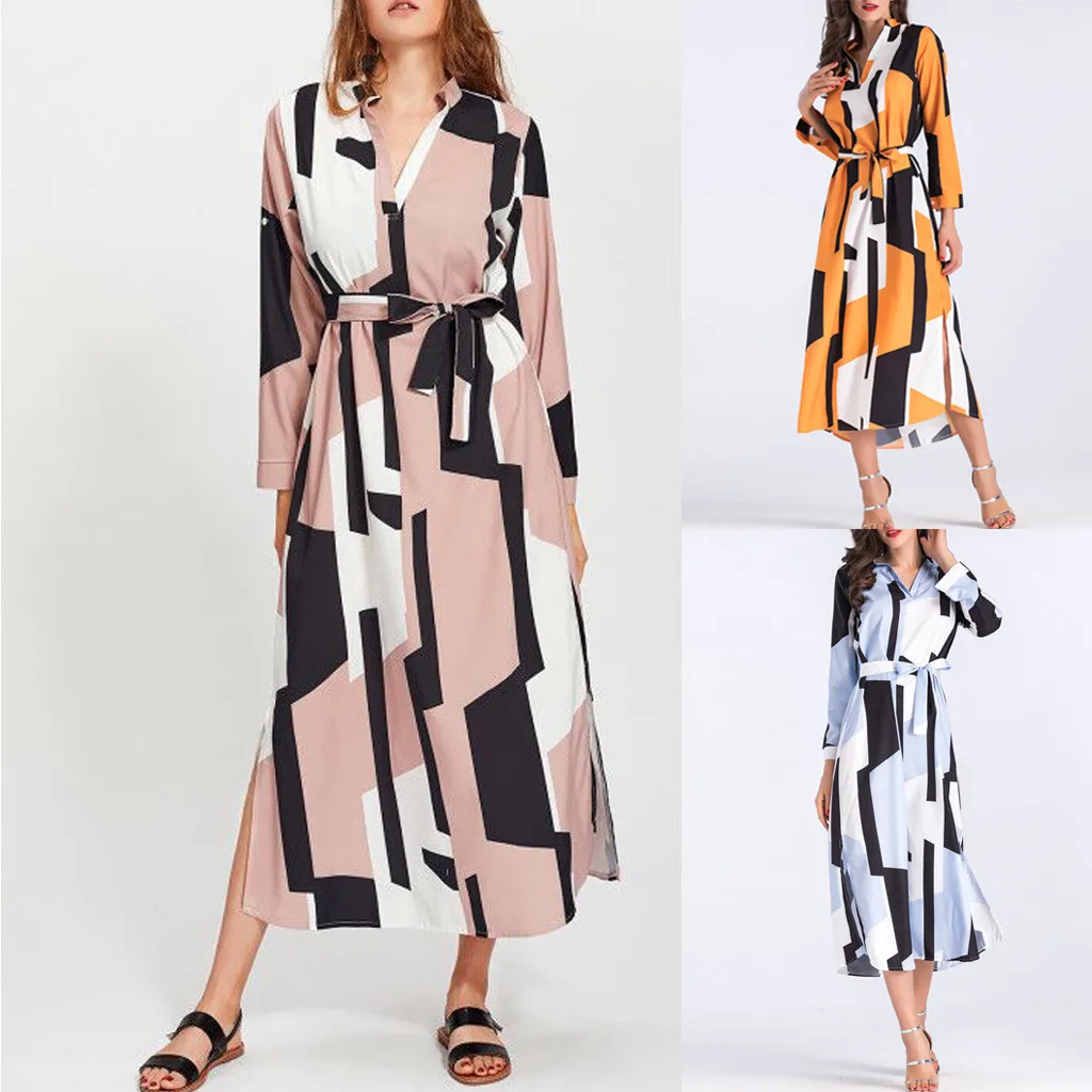 Vogue Autumn Brand Ladies Print Dress With Belt Sexy long-sleeved Dress v-neck Ladies Dress Quality Guarantee Chic Fashion
Vogue Autumn Brand Ladies Print Dress With Belt Sexy long-sleeved Dress v-neck Ladies Dress Quality Guarantee Chic Fashion