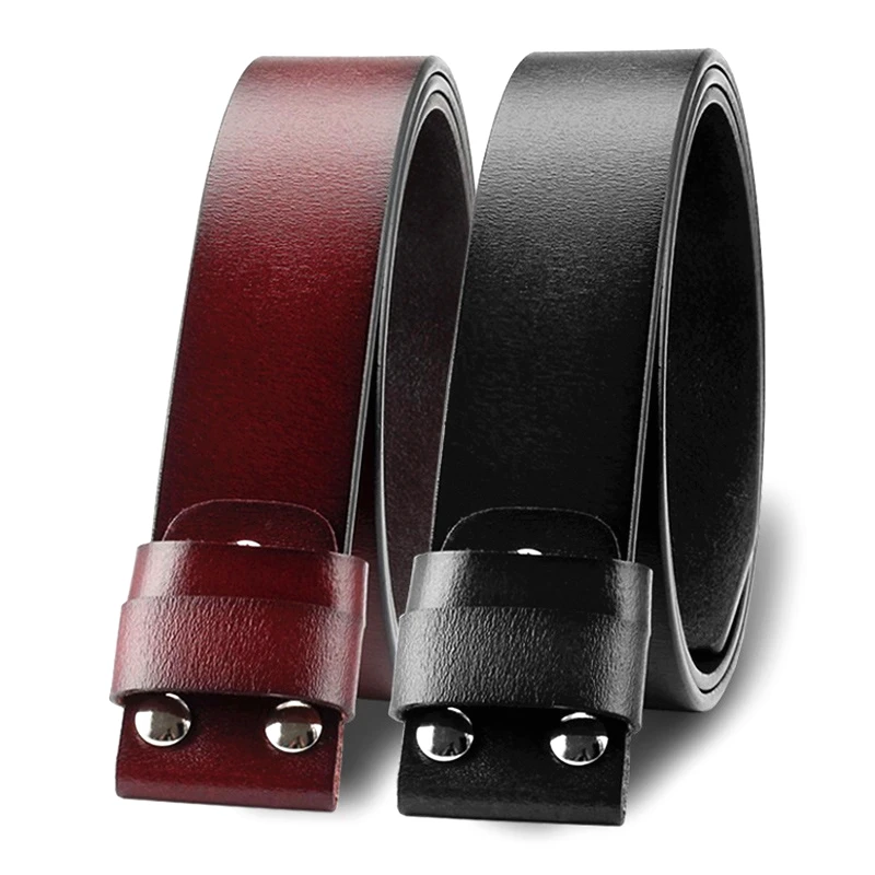 

Diy belt genuine leather without buckle replace belt cowskin leather belt body Pure color Smooth buckle cowhide waistband