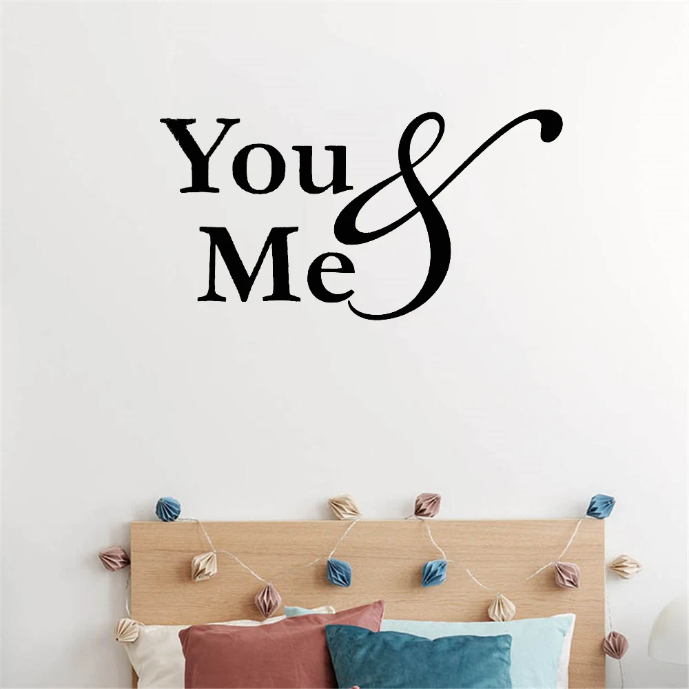 

Wall Sticker Quote You And Me Goodnight Red Lips Home Decor Removable Stickers Wall Decor Bedroom Decor Accessories
