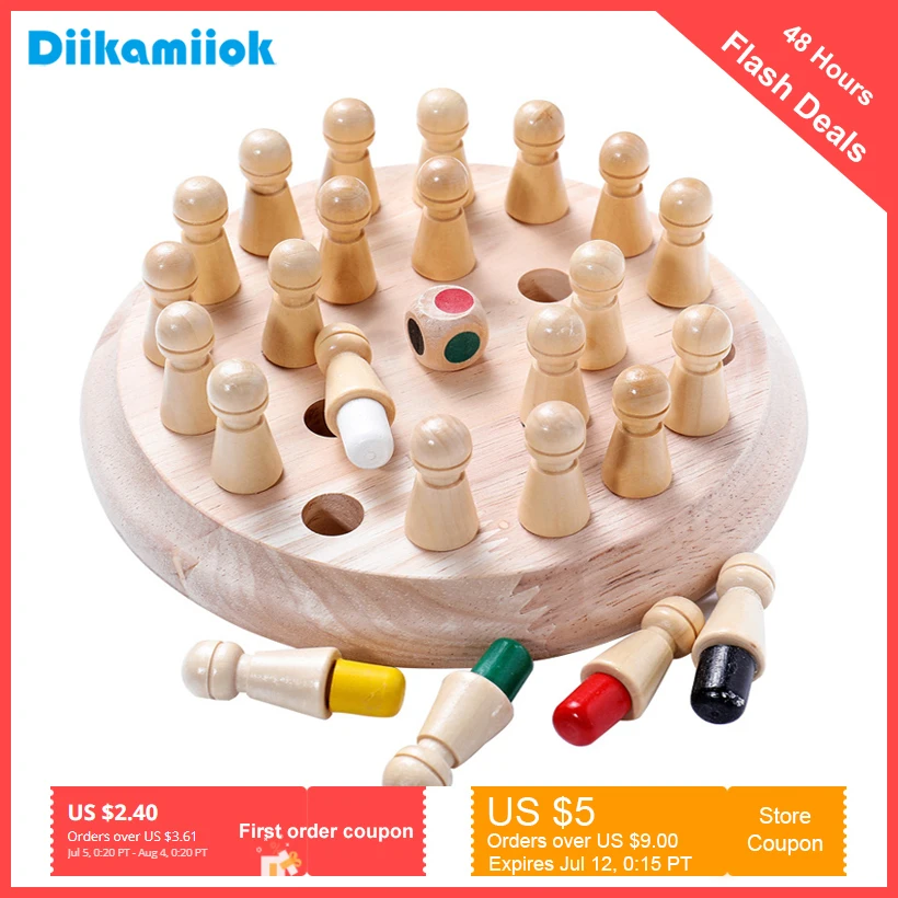 Kids Wooden Memory Match Stick Chess Fun Color Game Board Puzzles Educational Toy Cognitive Ability Learning Toys for Children
Kids Wooden Memory Match Stick Chess Fun Color Game Board Puzzles Educational Toy Cognitive Ability Learning Toys for Children