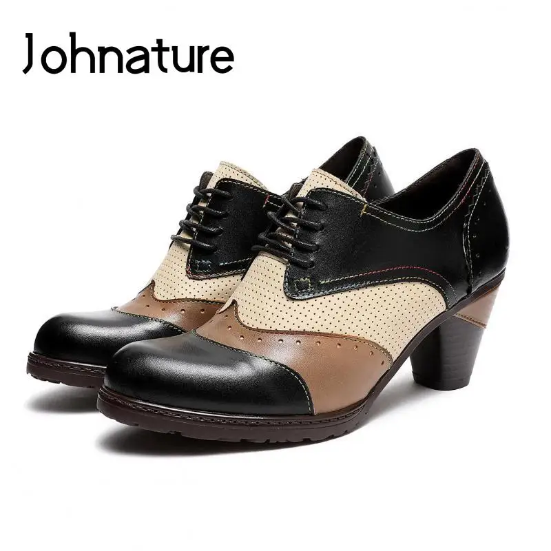 Johnature Retro Pumps Women Shoes Genuine Leather Round Toe Lace-up Mixed Colors 2022 New Handmade Sewing High Heel Ladies Shoes
Johnature Retro Pumps Women Shoes Genuine Leather Round Toe Lace-up Mixed Colors 2022 New Handmade Sewing High Heel Ladies Shoes