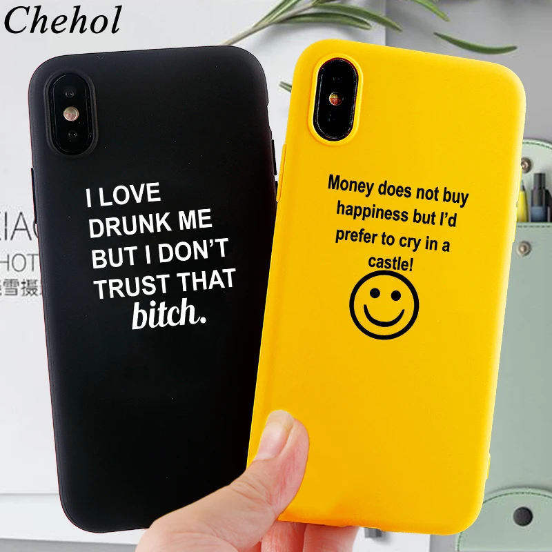 Модные чехлы для телефонов с буквенным принтом iPhone 11 Pro 8 7 6s Plus X XS MAX XR забавный