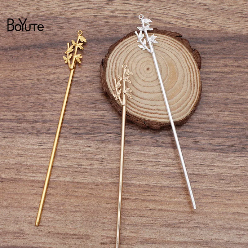 

BoYuTe Wholesale (20 Pieces/Lot) 14*28MM Metal Alloy Bamboo Hair Stick Vintage Hair Accessories Diy Hand Made Jewelry Materials