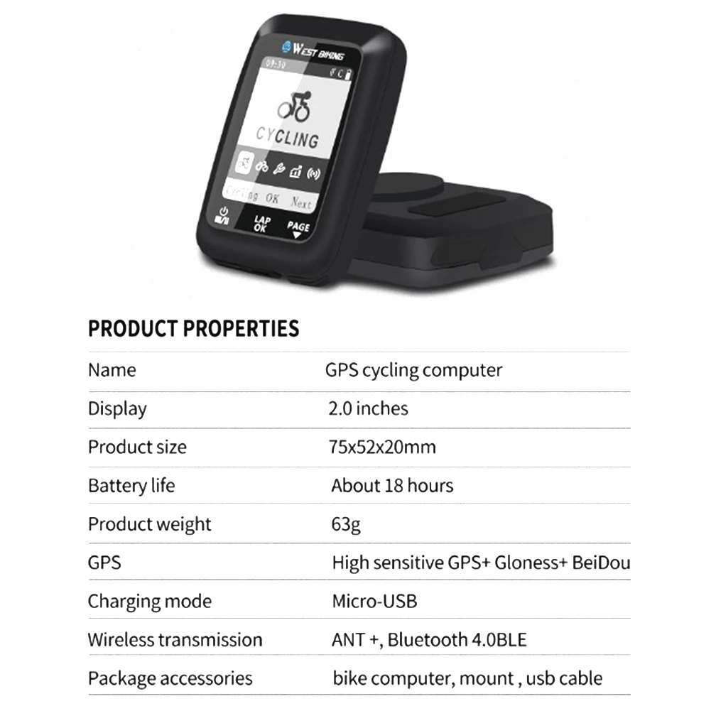 Bike GPS Code Table Speedometer Bicycle Digital LCD Computer GPS Code Meter Multifunctional Luminous Cycling Wireles
Bike GPS Code Table Speedometer Bicycle Digital LCD Computer GPS Code Meter Multifunctional Luminous Cycling Wireles