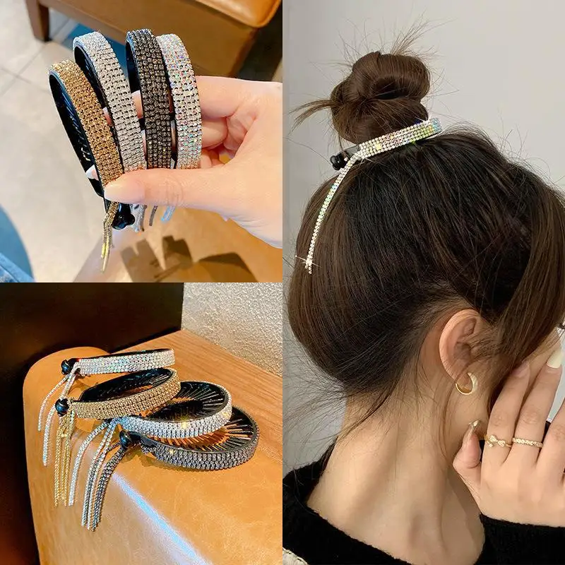 New Girls Shiny Rhinestone Hair Claws with Tassel Ball Hair Clips Barrettes Crab Ponytail Holder Bands Fashion Women Hairpin Hai
New Girls Shiny Rhinestone Hair Claws with Tassel Ball Hair Clips Barrettes Crab Ponytail Holder Bands Fashion Women Hairpin Hai
