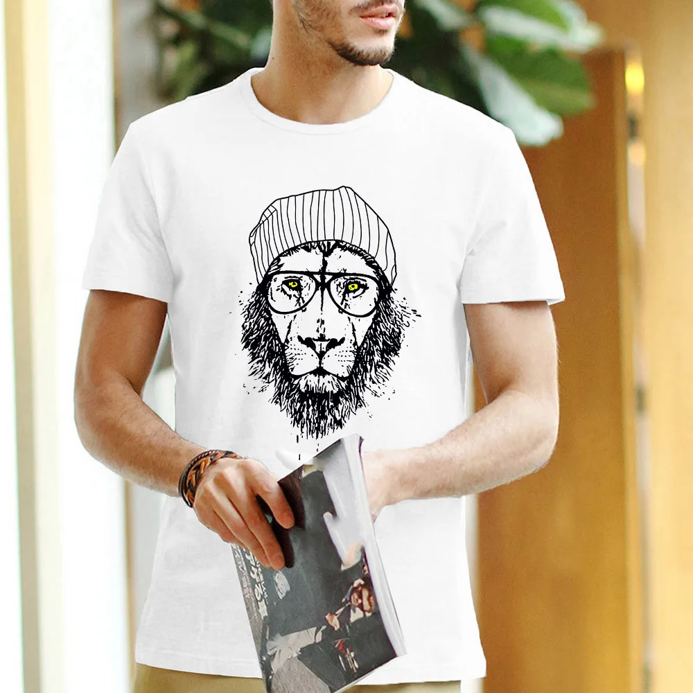 Футболка мужская с круглым вырезом, хлопок, топ с забавным принтом очков, Льва, Повседневная модная уличная одежда, лето
Футболка мужская с круглым вырезом, хлопок, топ с забавным принтом очков, Льва, Повседневная модная уличная одежда, лето