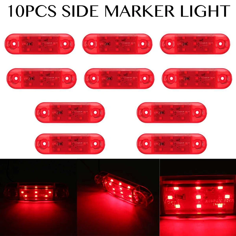 10Pcs 12V-24V 9 LED Car Truck Side Marker Light Lamp Tail Light Signal Indicator Warning for Trailer Caravan Lorry Van
10Pcs 12V-24V 9 LED Car Truck Side Marker Light Lamp Tail Light Signal Indicator Warning for Trailer Caravan Lorry Van