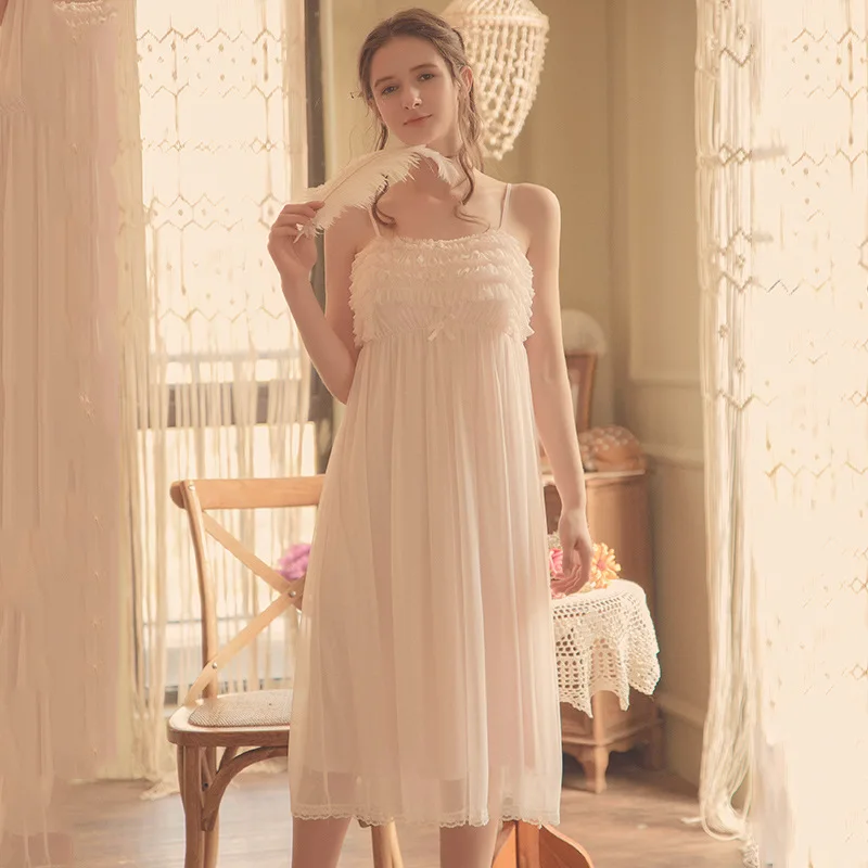 Pyjamas summer thin sling long skirt sexy cute princess court pajamas women nightgown
Pyjamas summer thin sling long skirt sexy cute princess court pajamas women nightgown
