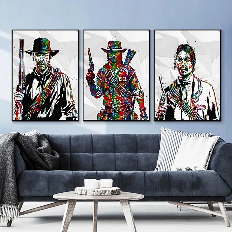 Classic Game Character Poster Watercolor Carrying Gun Arthur Morgan Decorative Painting Boy Bedroom Decoration Picture Frameless
Classic Game Character Poster Watercolor Carrying Gun Arthur Morgan Decorative Painting Boy Bedroom Decoration Picture Frameless